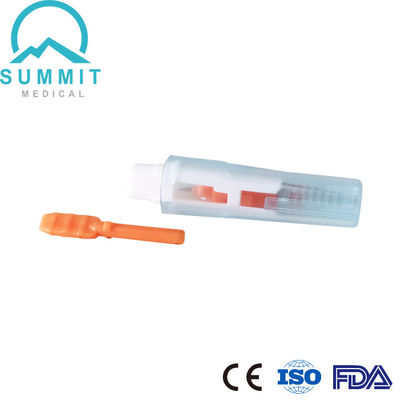 前もって装着された柔らかい安全ランセット 21G 2.2mm 快適な血液検査
