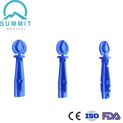 医学のDisposable Blood Lancet Twist Top 28G Blue