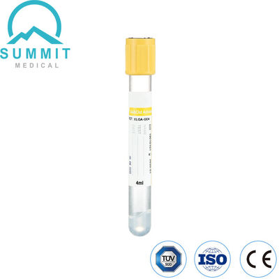 血液採集のための黄色のトップジェルと血栓アクティベーターチューブ 4ml