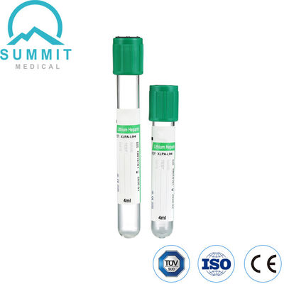 ナトリウムヘパリンまたはリチウムヘパリン添加物を含む緑色上部血液管,4ml